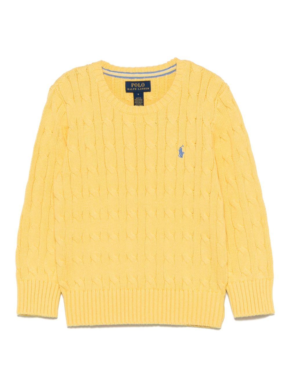 Maglione per bambino Polo Ralph Lauren Kids giallo con caratteristico motivo Polo Pony - Rubino Kids
