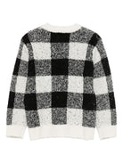 Maglione per bambino Stella McCartney Kids bianco e nero con motivo a quadri - Rubino Kids