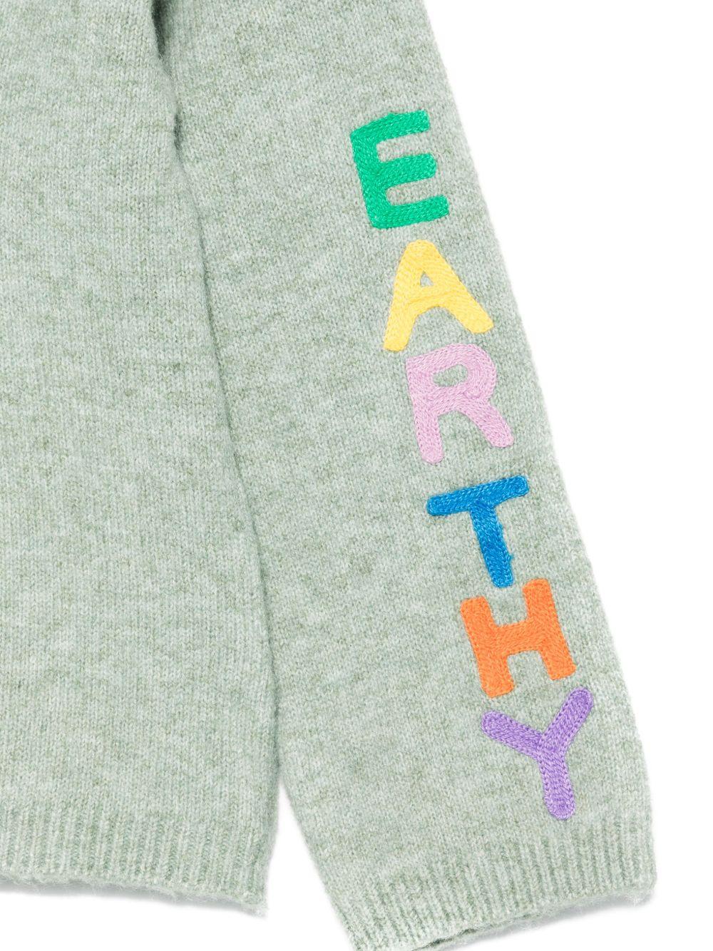 Maglione per bambino Stella McCartney Kids verde con ricamo - Rubino Kids