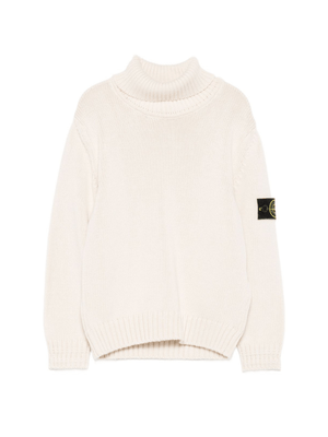 Maglione per bambino Stone Island Junior bianco con collo alto