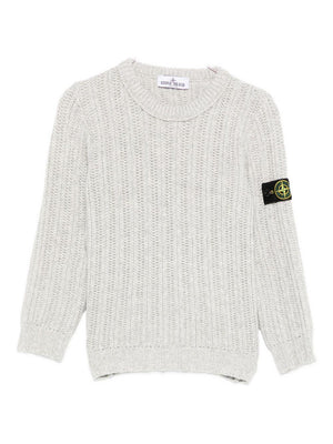 Maglione per bambino Stone Island Junior grigio con logo