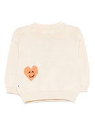 Maglione per neonata Molo bianco con ricamo cuori - Rubino Kids