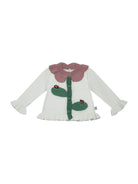 Maglione per neonata Stella McCartney Kids bianco con design a fiore - Rubino Kids