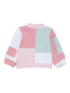 Maglione per neonata Stella McCartney Kids rosa con ricamo patchwork - Rubino Kids