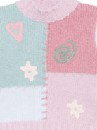 Maglione per neonata Stella McCartney Kids rosa con ricamo patchwork - Rubino Kids