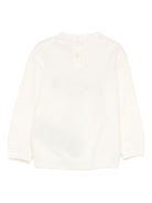 Maglione per neonato Balmain Kids bianco con ricamo - Rubino Kids