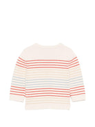 Maglione per neonato Bonpoint bianco con design a righe - Rubino Kids