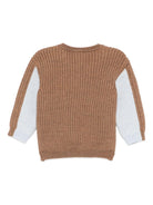 Maglione per neonato Fendi Kids marrone con ricamo scoiattolo - Rubino Kids