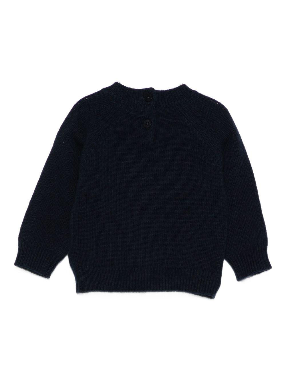 Maglione per neonato Il Gufo blu con ricamo cagnolino - Rubino Kids
