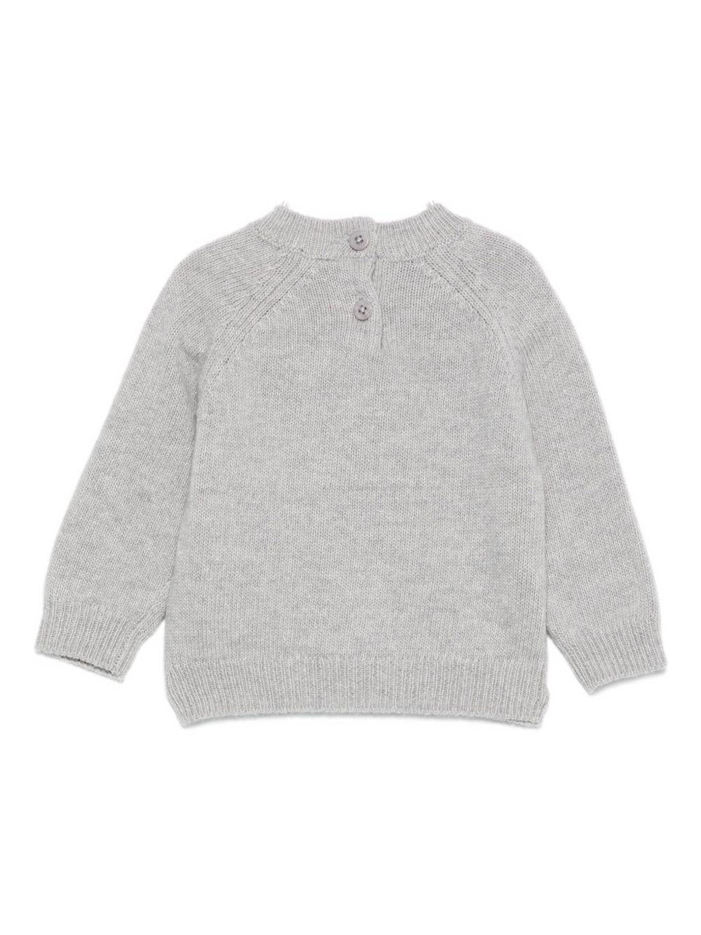 Maglione per neonato Il Gufo grigio con ricamo cagnolino - Rubino Kids