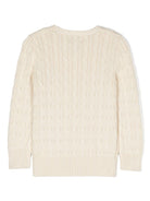 Maglione per neonato Polo Ralph Lauren Kids bianco con caratteristico motivo Polo Pony - Rubino Kids