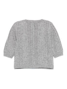 Maglione per neonato Tartine Et Chocolate grigio con maglia a trecce - Rubino Kids