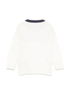 Maglione per neonato TRUSSARDI JUNIOR bianco con ricamo logo - Rubino Kids