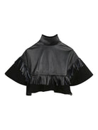 Mantella per bambina Chloé Kids nera con frange - Rubino Kids