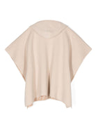 Mantella per bambina Fendi Kids beige con ricamo con logo frontale - Rubino Kids