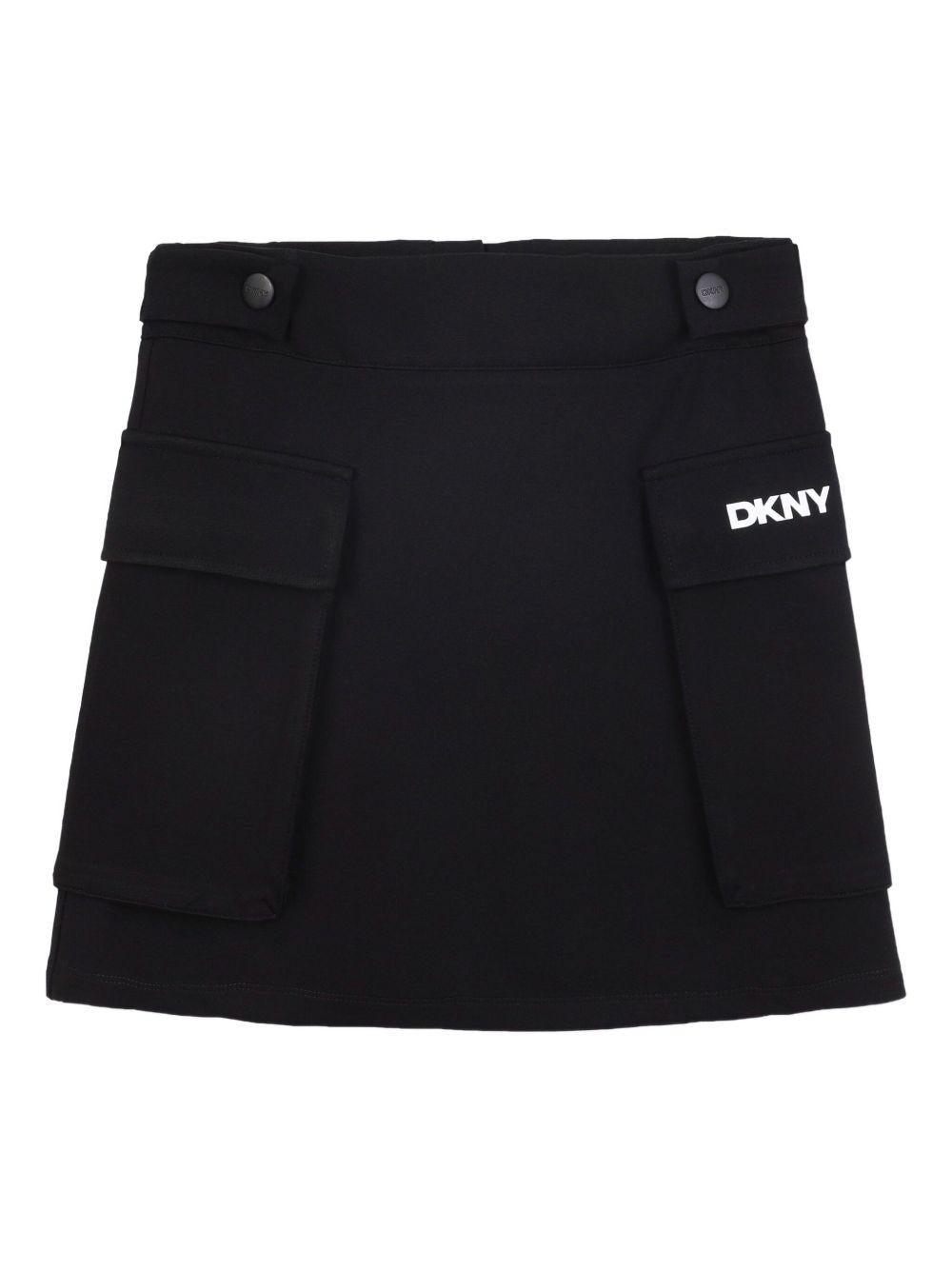 Minigonna per bambina Dkny Kids nera con tasche - Rubino Kids