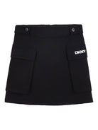 Minigonna per bambina Dkny Kids nera con tasche - Rubino Kids
