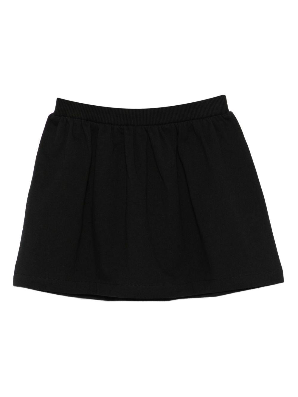 Minigonna per bambina Moschino Kids nero elasticizzata in vita Teddy Bear - Rubino Kids
