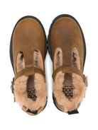 Mocassini per bambina Douuod Kids marrone con fodera in pelliccia - Rubino Kids