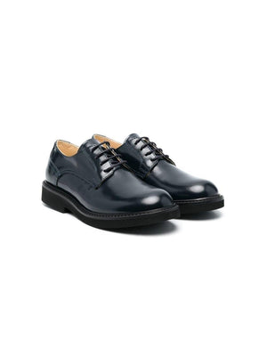 Andrea Montelpare blue lace-up moccasins for children