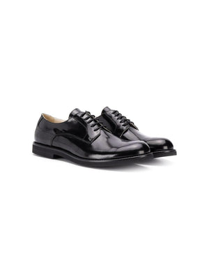 Andrea Montelpare black lace-up moccasins for children