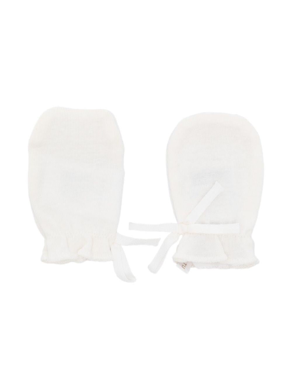 Muffole per neonati Bonpoint bianche con fiocco - Rubino Kids