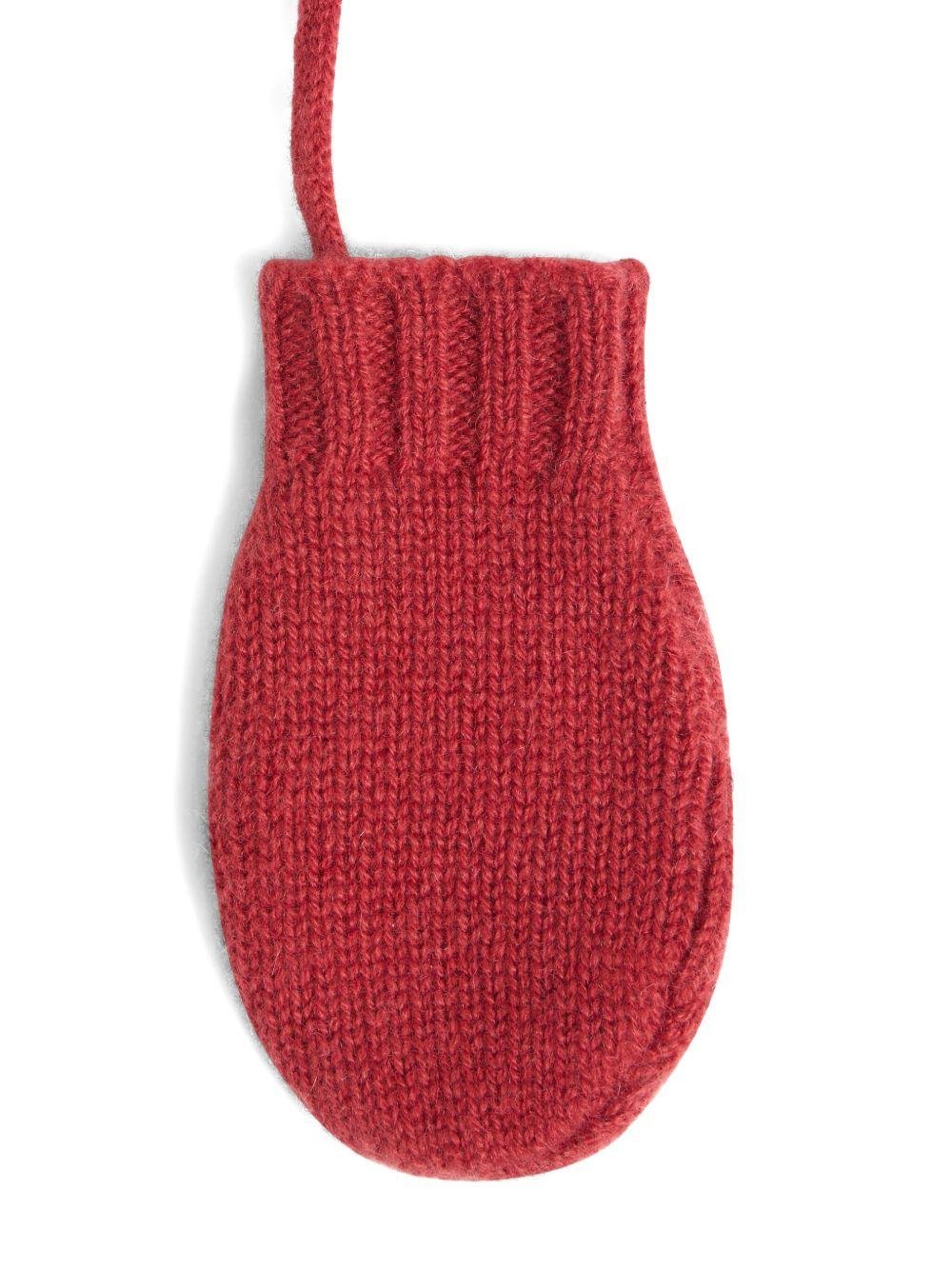 Muffole per neonato Bonpoint rosso in maglia - Rubino Kids