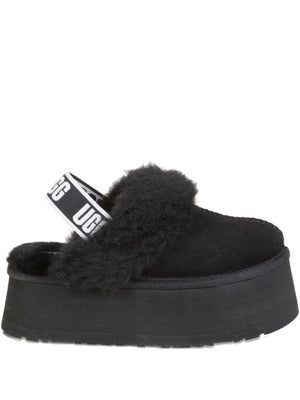UGG Kids Funkette black mules for girls with plateau