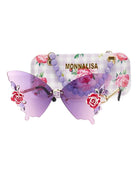 Occhiali da sole per bambina Monnalisa viola con design a farfalla - Rubino Kids