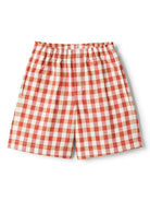 Pantaloncini a quadri per bambino Il Gufo rosso con spacchi tasca - Rubino Kids