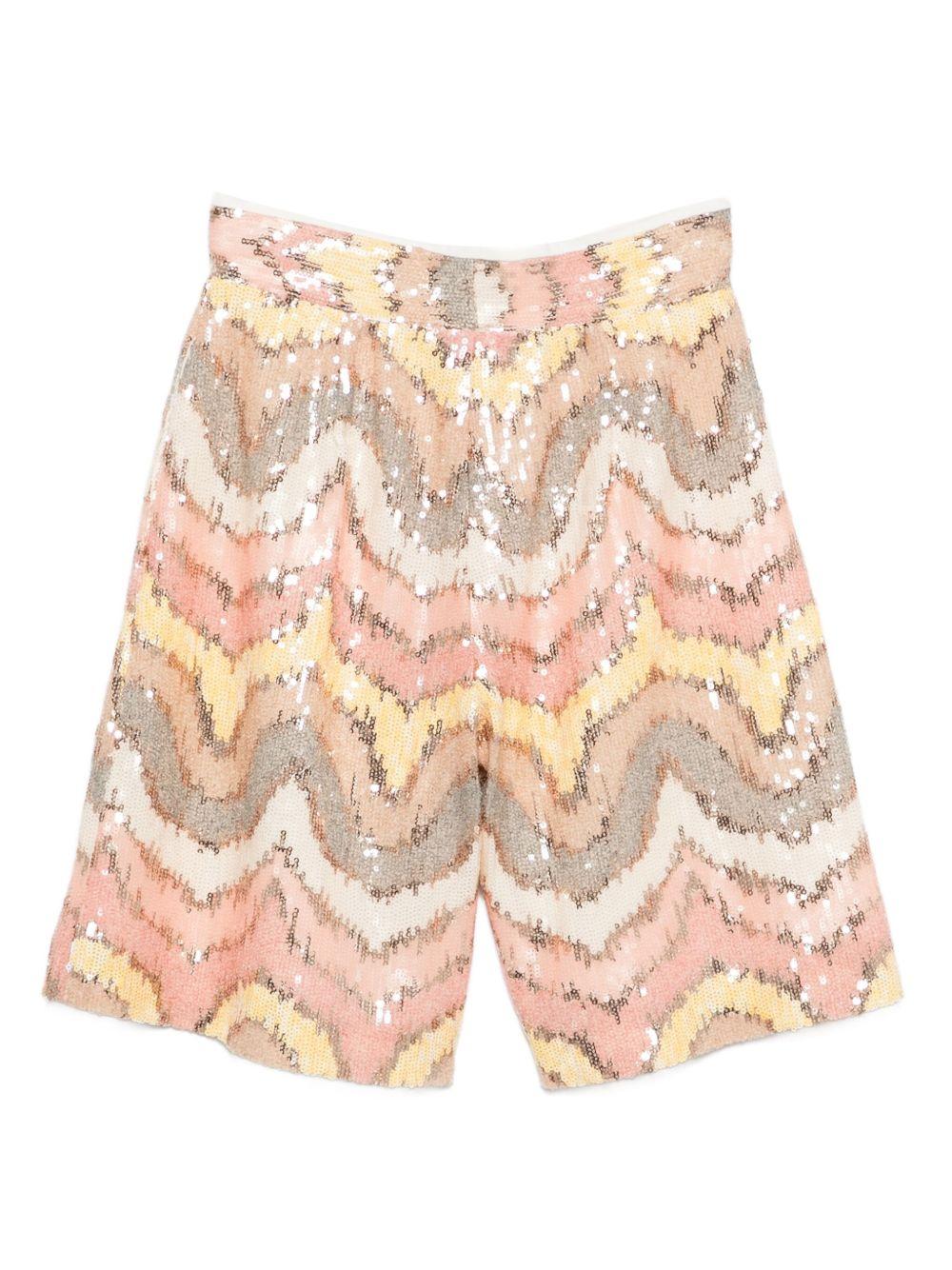 Pantaloncini per bambina Missoni Kids multicolore con decorazioni in paillettes - Rubino Kids