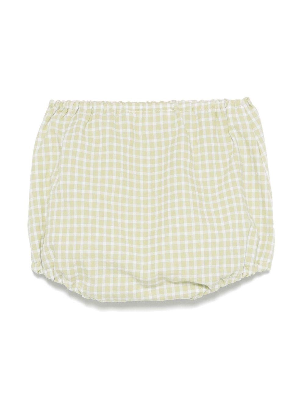 Pantaloncini per neonata Mariella Ferrari verde a quadri - Rubino Kids