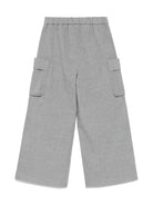 Pantaloni a palazzo per bambina Il Gufo grigio con vita elasticizzata - Rubino Kids