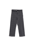 Pantaloni a righe per bambino Paolo Pecora Kids blu con coulisse elasticizzata - Rubino Kids