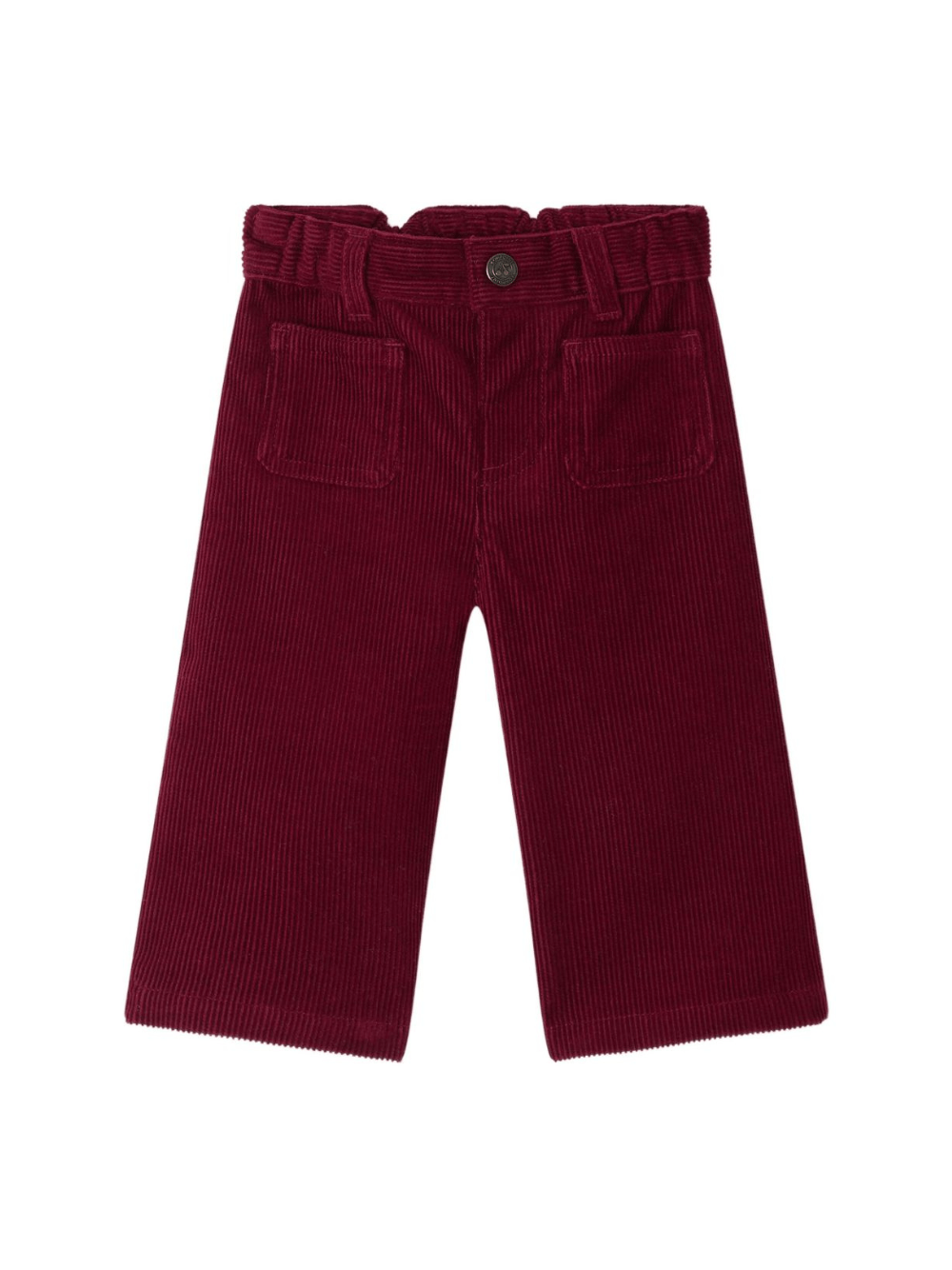 Pantaloni Bellino per neonata Bonpoint rossi con tasche applicate - Rubino Kids