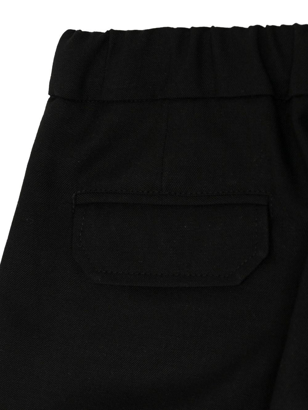 Pantaloni cargo per bambino Balmain Kids nero con bottoni dorati - Rubino Kids