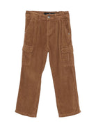 Pantaloni cargo per bambino John Richmond Junior marroni con chiusura con bottoni - Rubino Kids