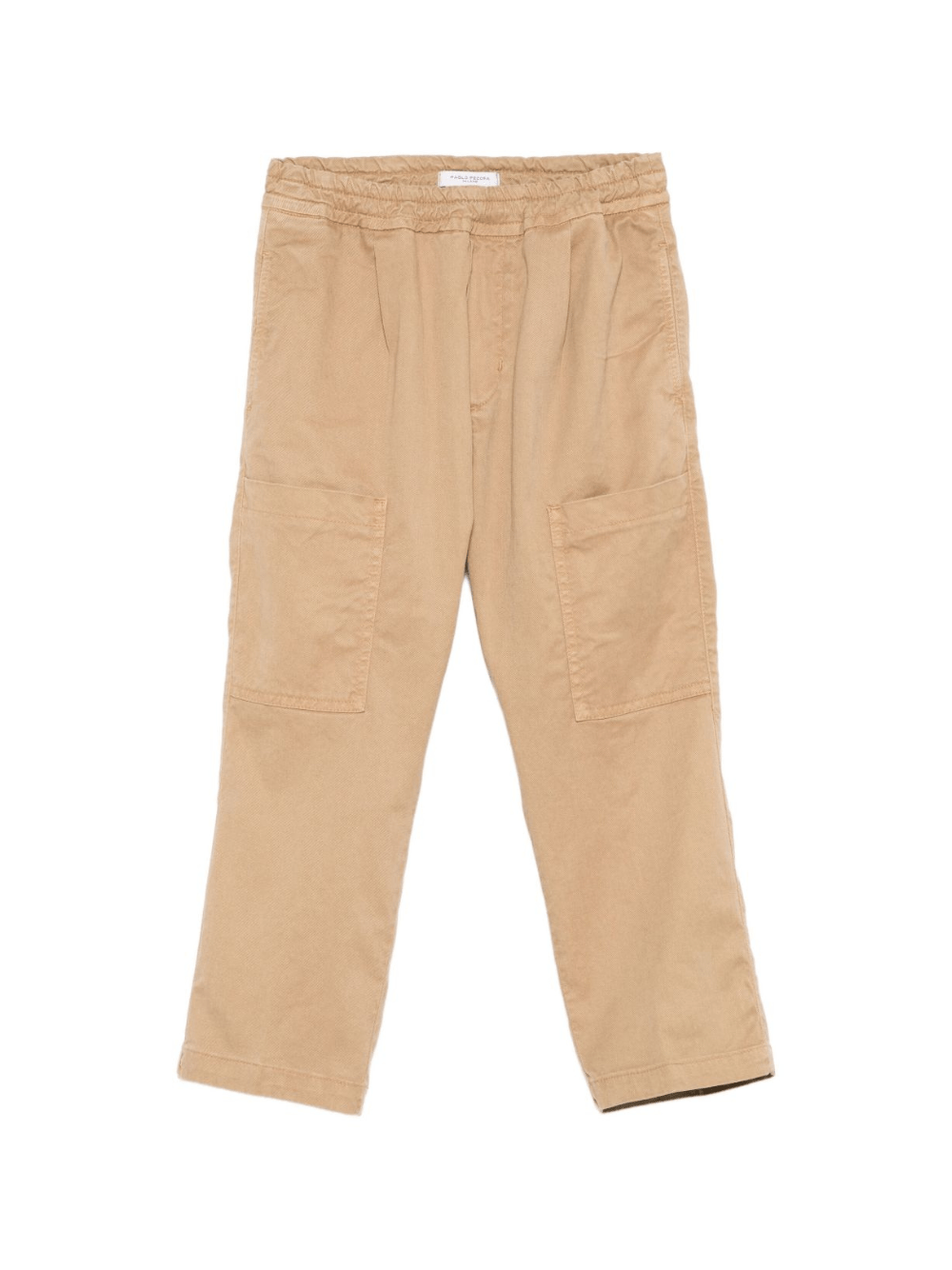 Pantaloni cargo per bambino Paolo Pecora Kids beige con elastico in vita - Rubino Kids