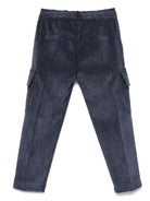 Pantaloni cargo per bambino Trussardi Junior blu in velluto a coste - Rubino Kids