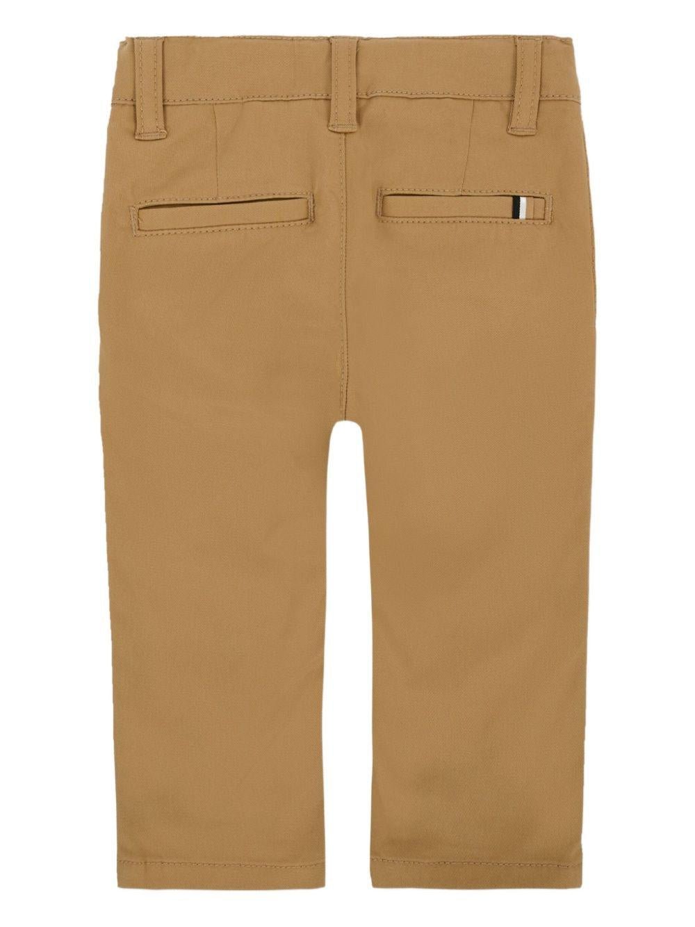 Pantaloni da bambino Boss Kids beige con tasche frontali - Rubino Kids