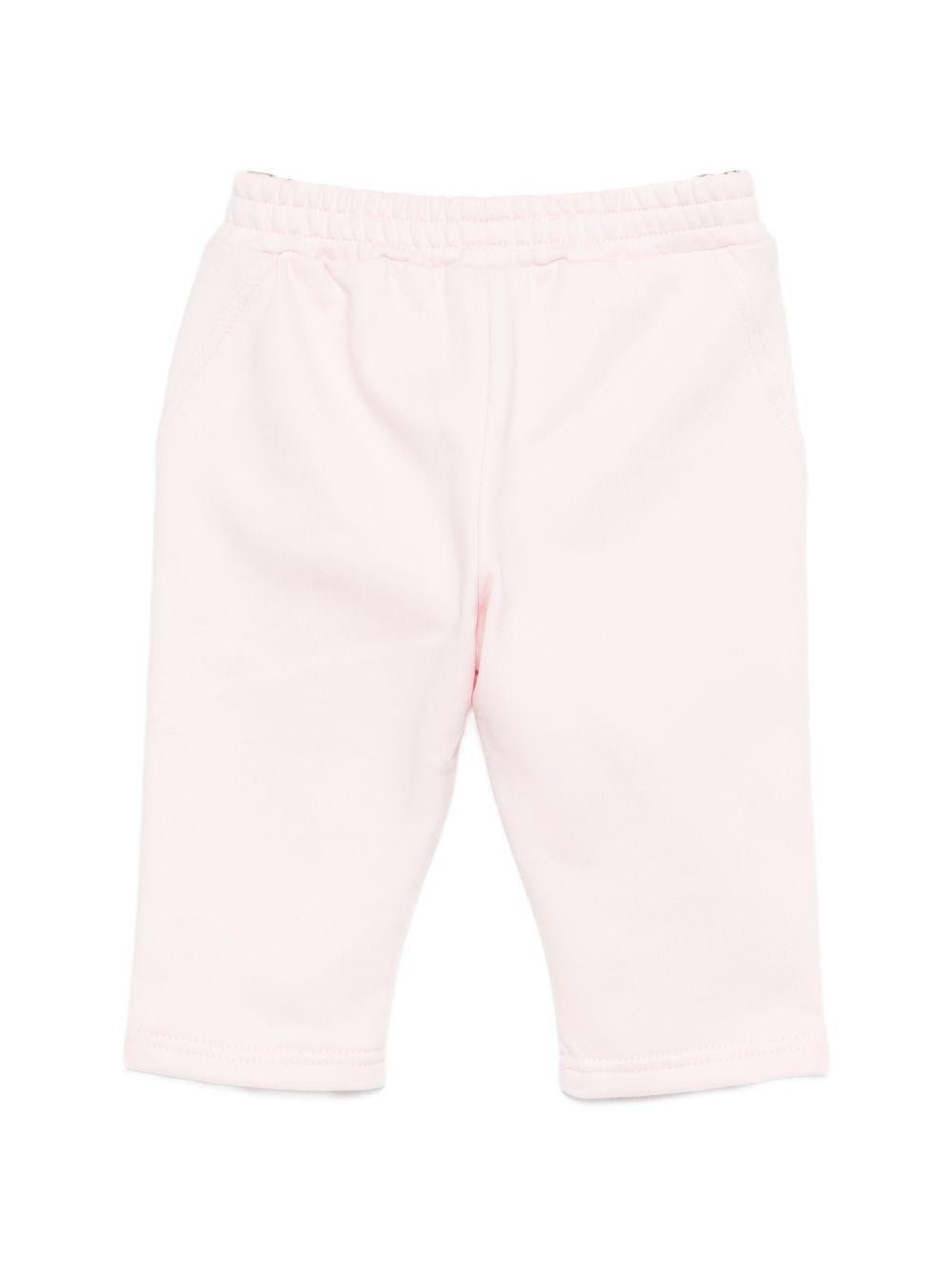 Pantaloni da neonata Givenchy Kids rosa con dettaglio logo - Rubino Kids