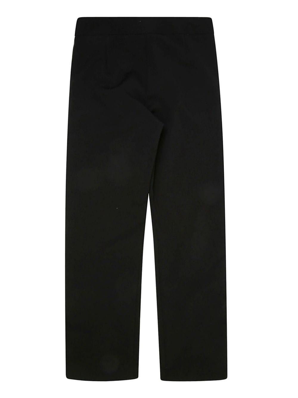 Pantaloni da tuta per bambina MSGM Kids nero con banda laterale - Rubino Kids