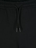 Pantaloni da tuta per bambino MSGM Kids nero con stampa logo - Rubino Kids