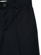 Pantaloni dritti per bambino Golden Goose Kids blu con passanti - Rubino Kids