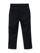 Pantaloni dritti per bambino Golden Goose Kids blu con passanti - Rubino Kids