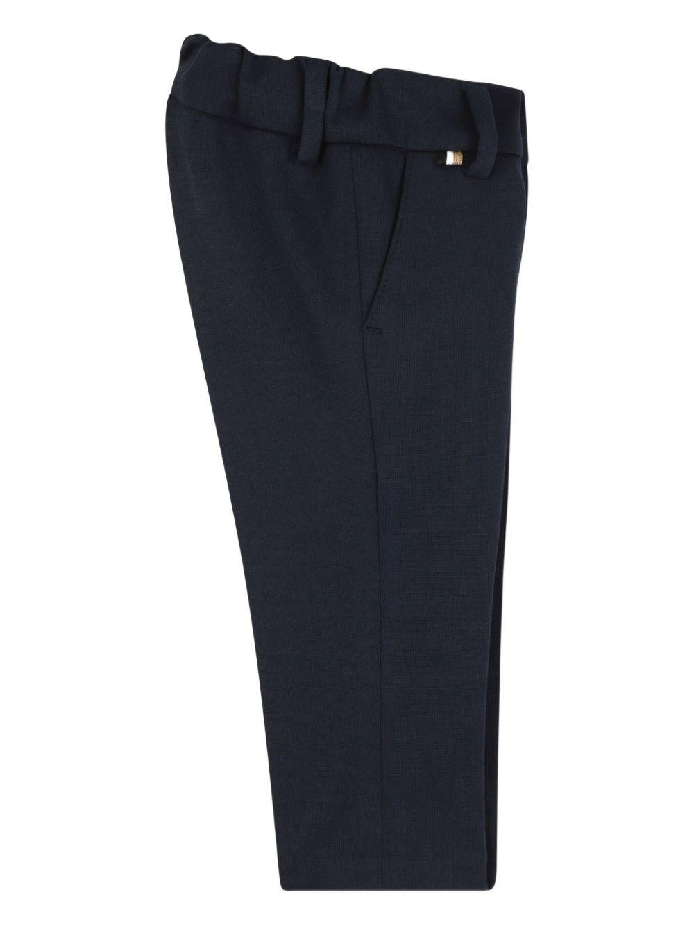 Pantaloni e giacca per neonato BOSS Kidswear blu con orlo a contrasto (2 pezzi) - Rubino Kids