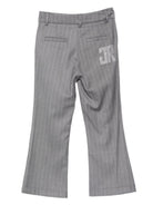 Pantaloni gessati per bambina John Richmond Junior grigi con decorazione sul retro - Rubino Kids