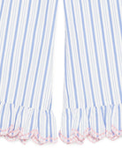 Pantaloni Loukini per bambina Louise Misha bianchi con design a righe azzurre - Rubino Kids