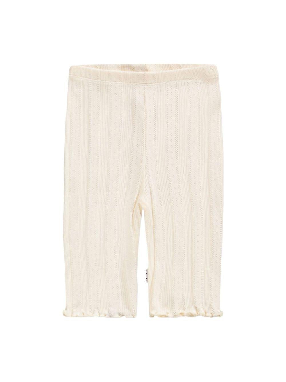 Pantaloni Noella per bambina Molo beige con ruches - Rubino Kids