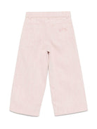 Pantaloni per bambina Bonpoint Gersande rosa con due tasche posteriori applicate - Rubino Kids